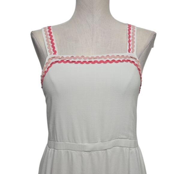 Splendid Womens Size Small Riviera‎ Rick Rack Trim Elastic Blouson Maxi Dress - Picture 7 of 10